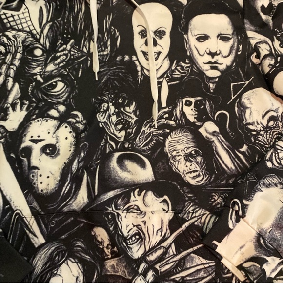 Horror hoodie 3D horror movie pullover Freddy Jason Exorcist Pennywise Chucky - Picture 5 of 5